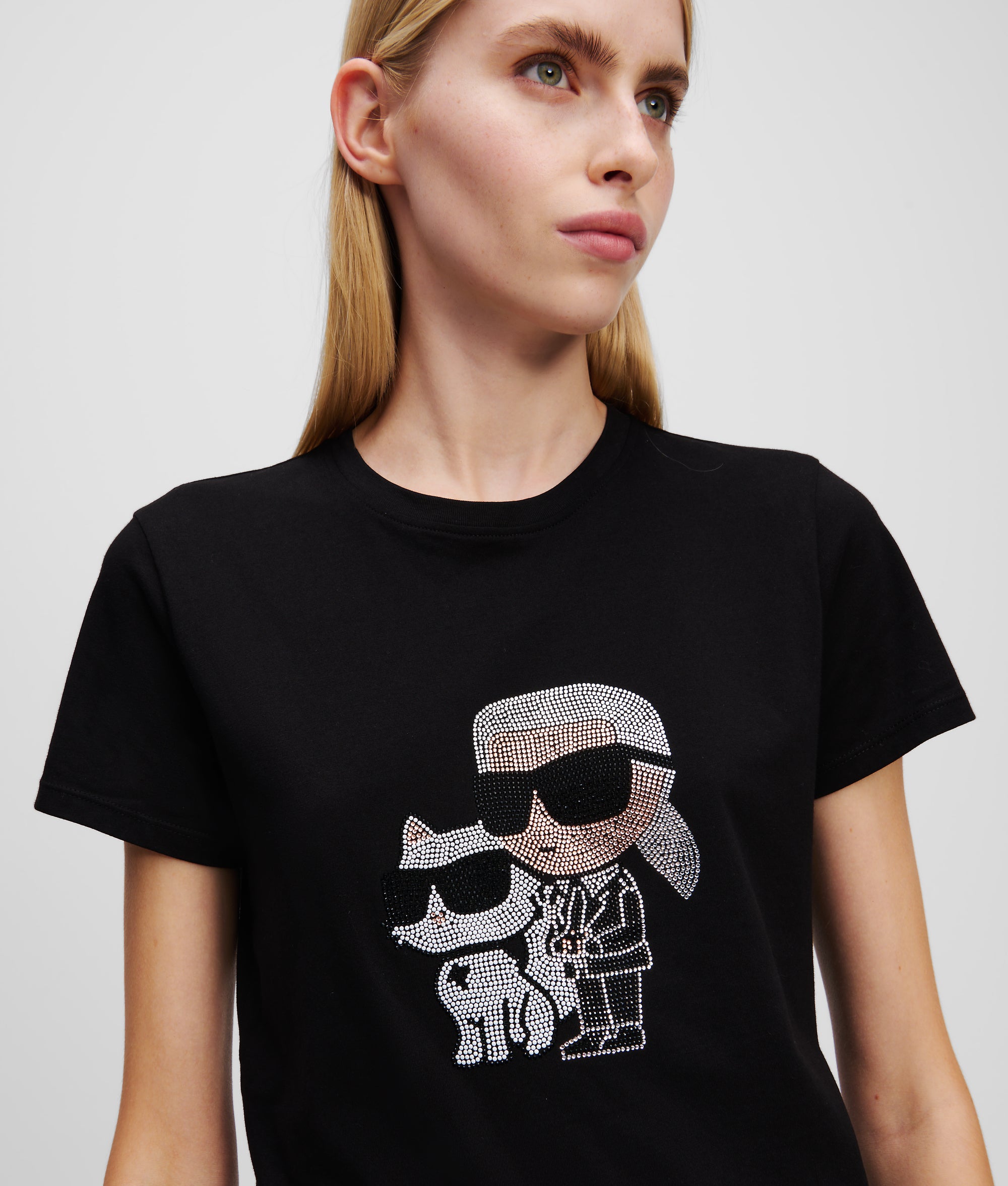 IKON KARL & CHOUPETTE RHINESTONE T-SHIRT - Image 2