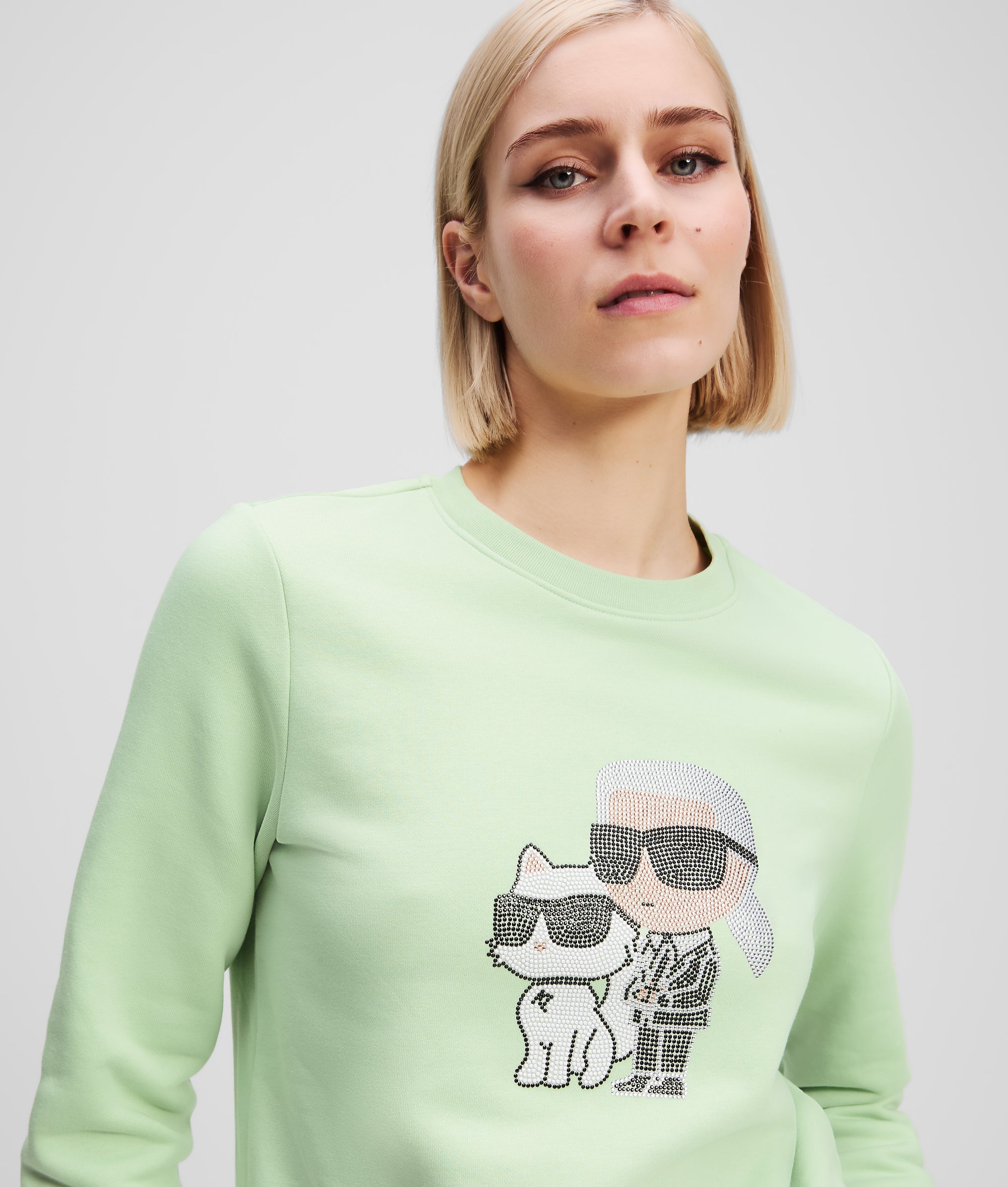 RHINESTONE IKON KARL & CHOUPETTE SWEATSHIRT - Image 2