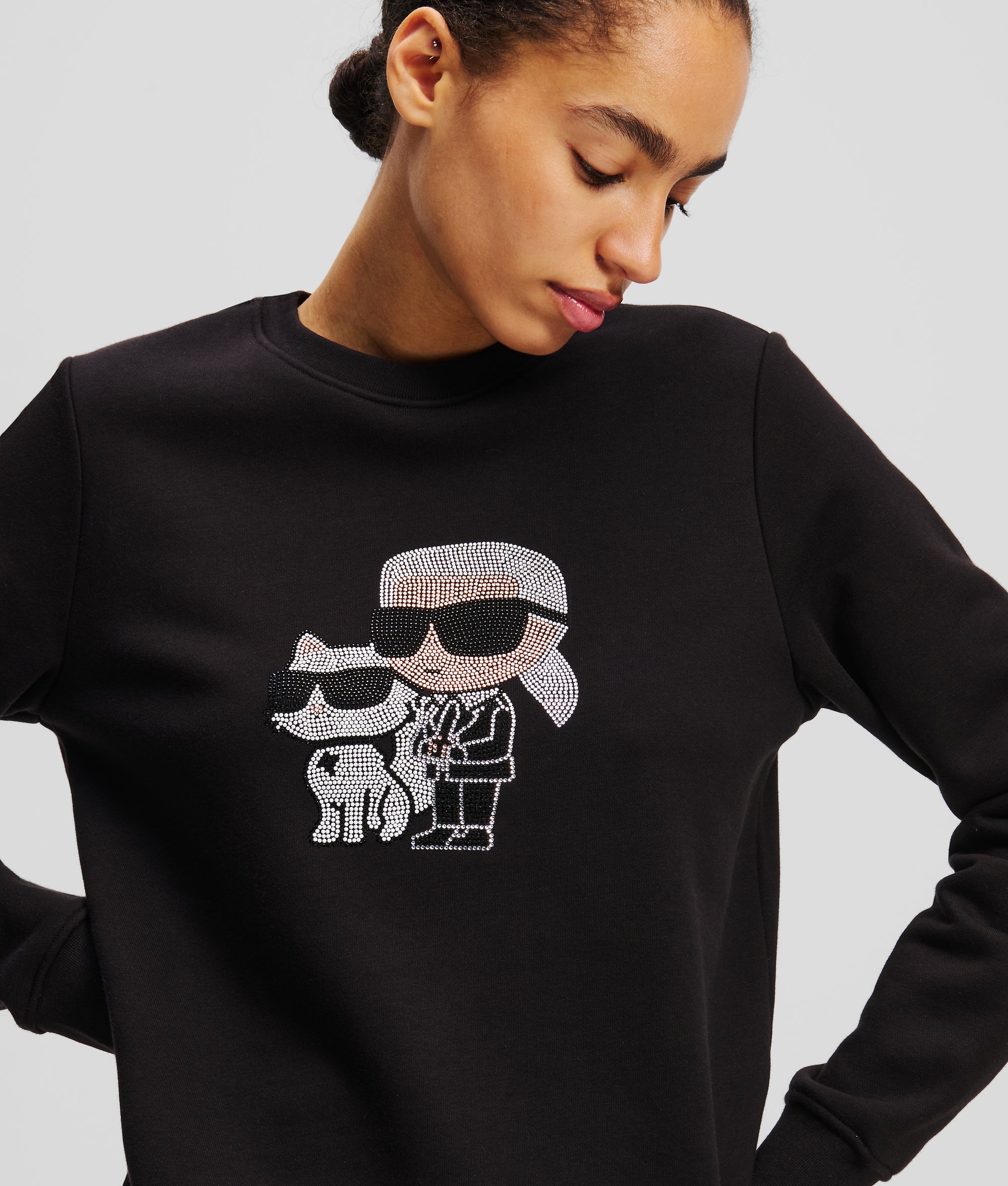 RHINESTONE IKON KARL & CHOUPETTE SWEATSHIRT - Image 2