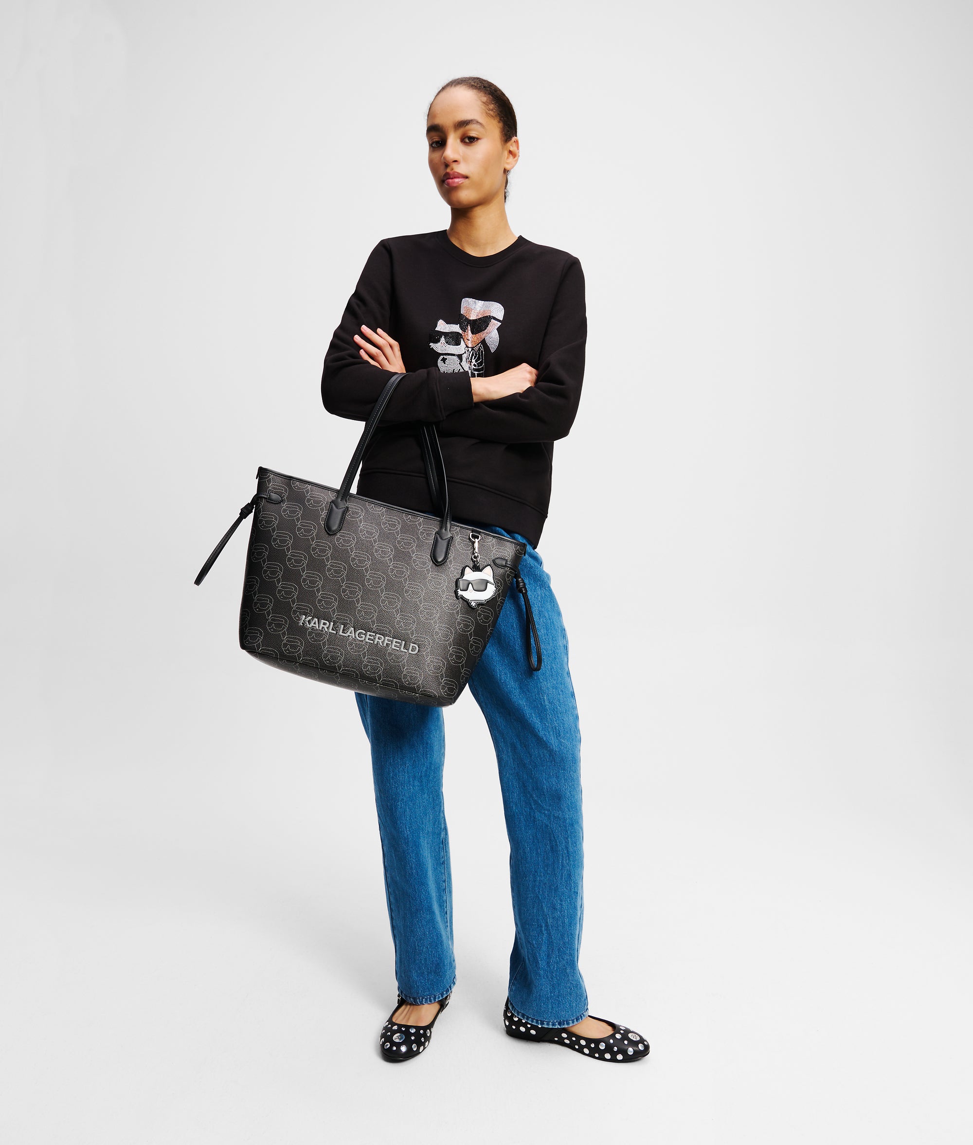 RHINESTONE IKON KARL & CHOUPETTE SWEATSHIRT - Image 4