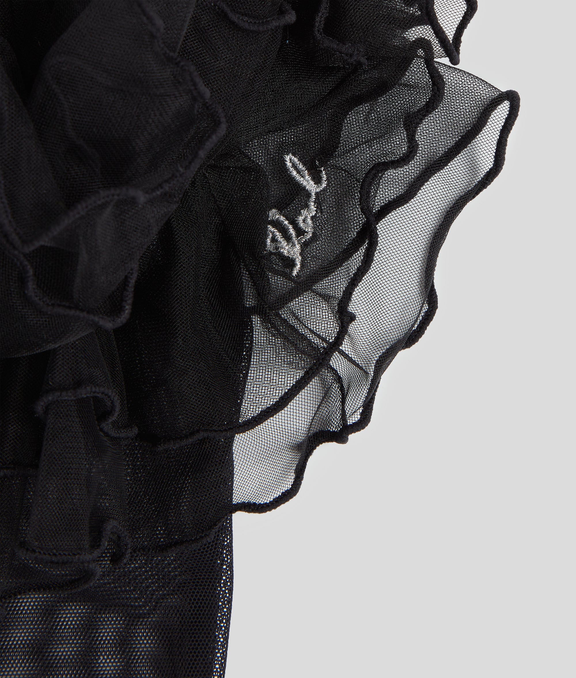 K/SIGNATURE LONG RUFFLED GLOVES - Image 2