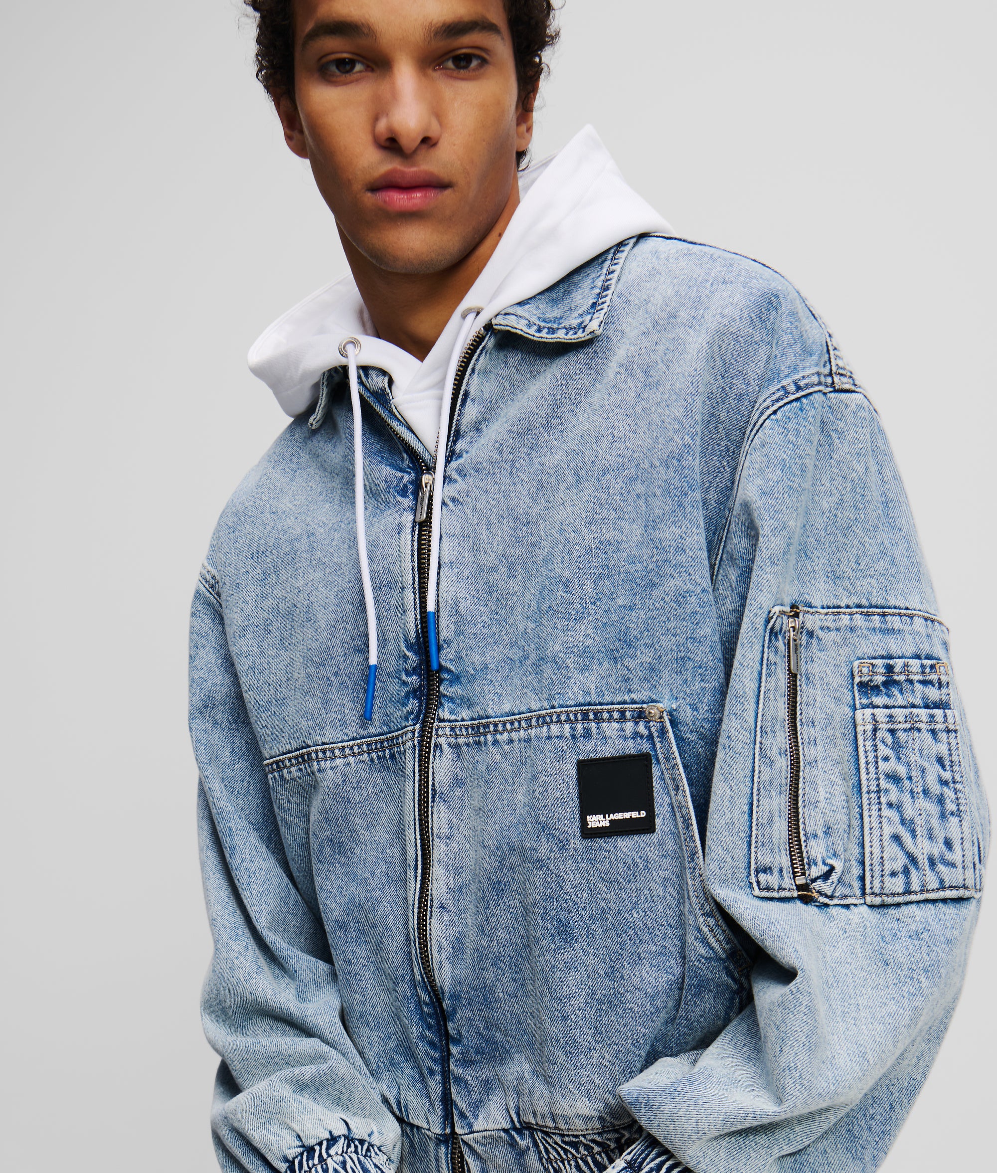 DENIM BOMBER JACKET - Image 2