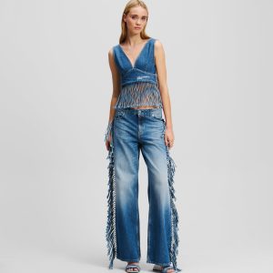 FRINGED RELAXED JEANS