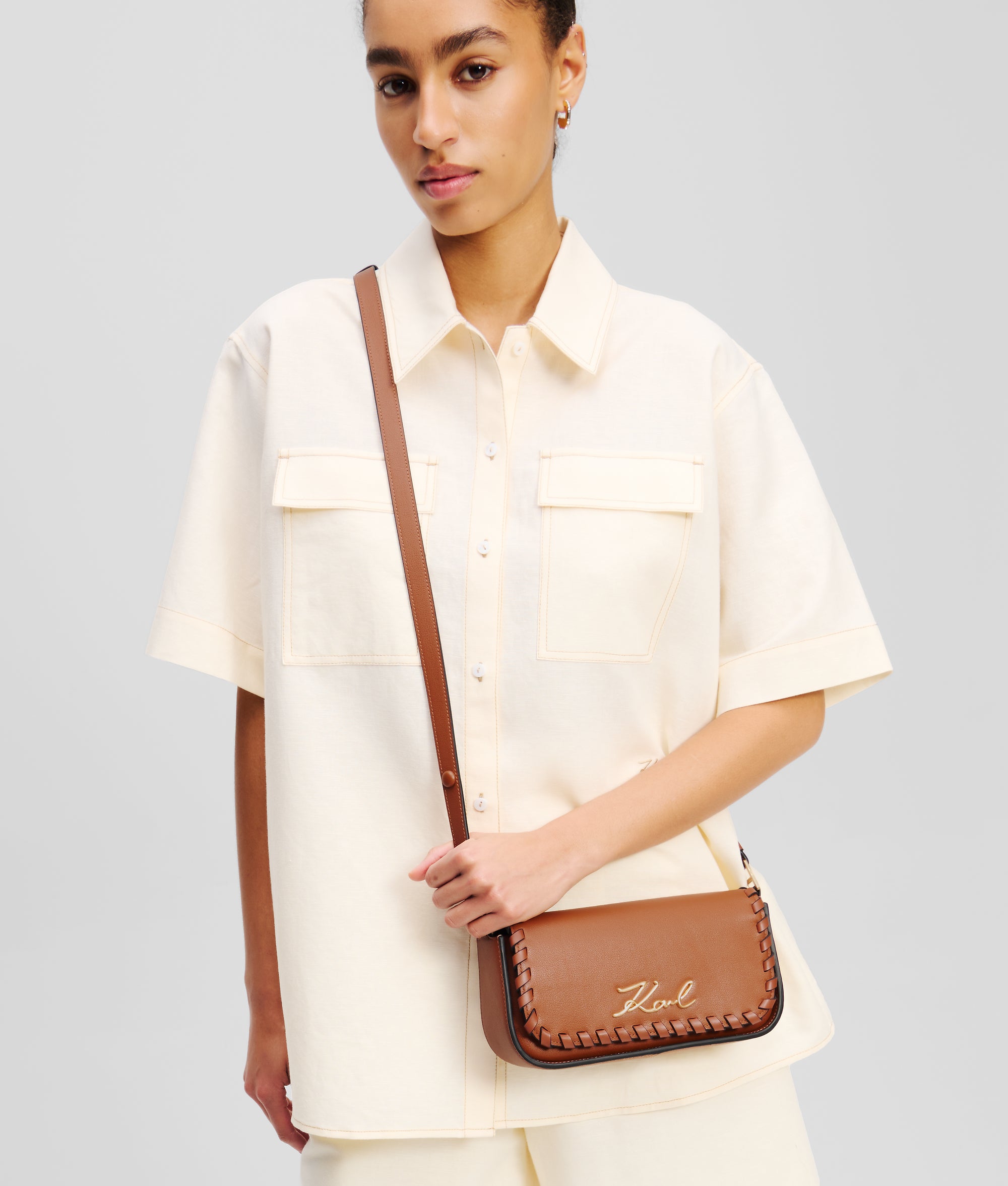 K/SIGNATURE WHIPSTITCH CROSSBODY BAG - Image 2