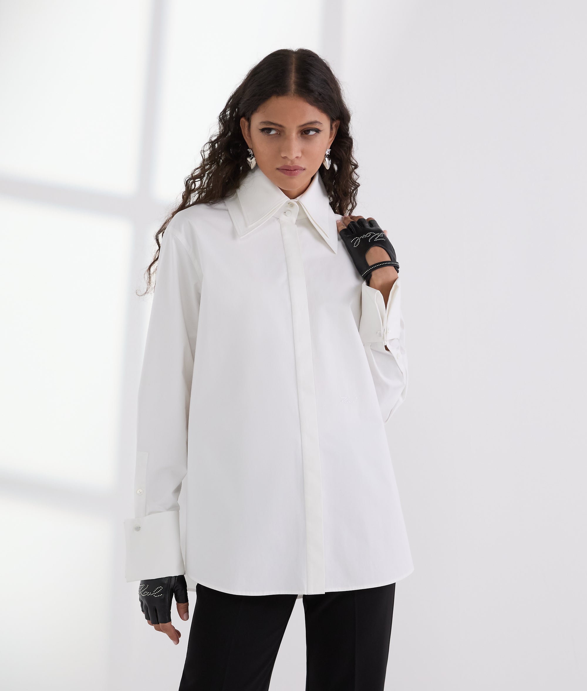 DOUBLE COLLAR POPLIN SHIRT