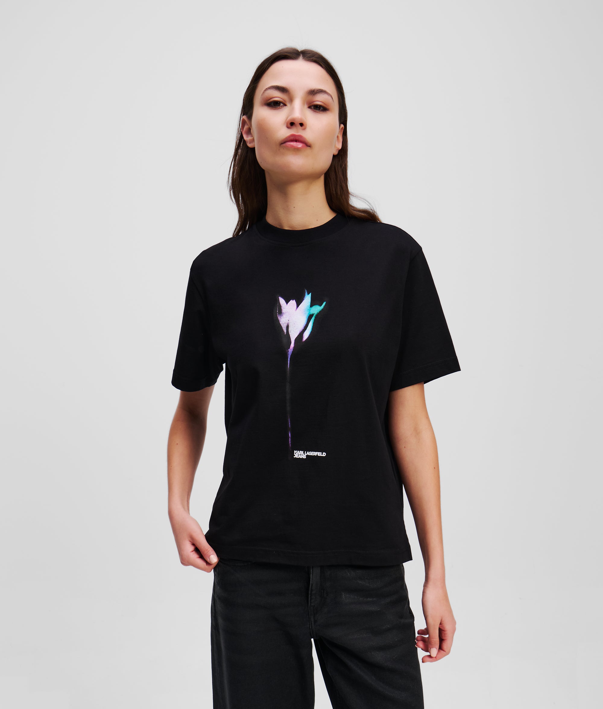 FLORAL-PRINT T-SHIRT