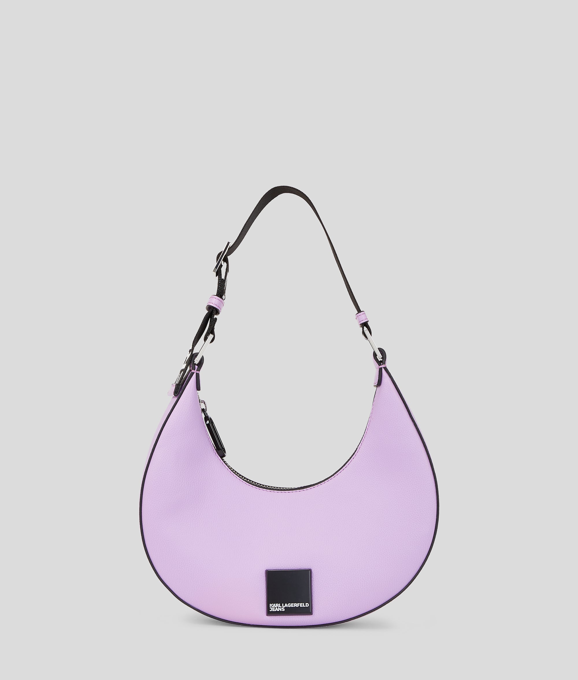 KLJ BOX LOGO HALF-MOON SHOULDER BAG