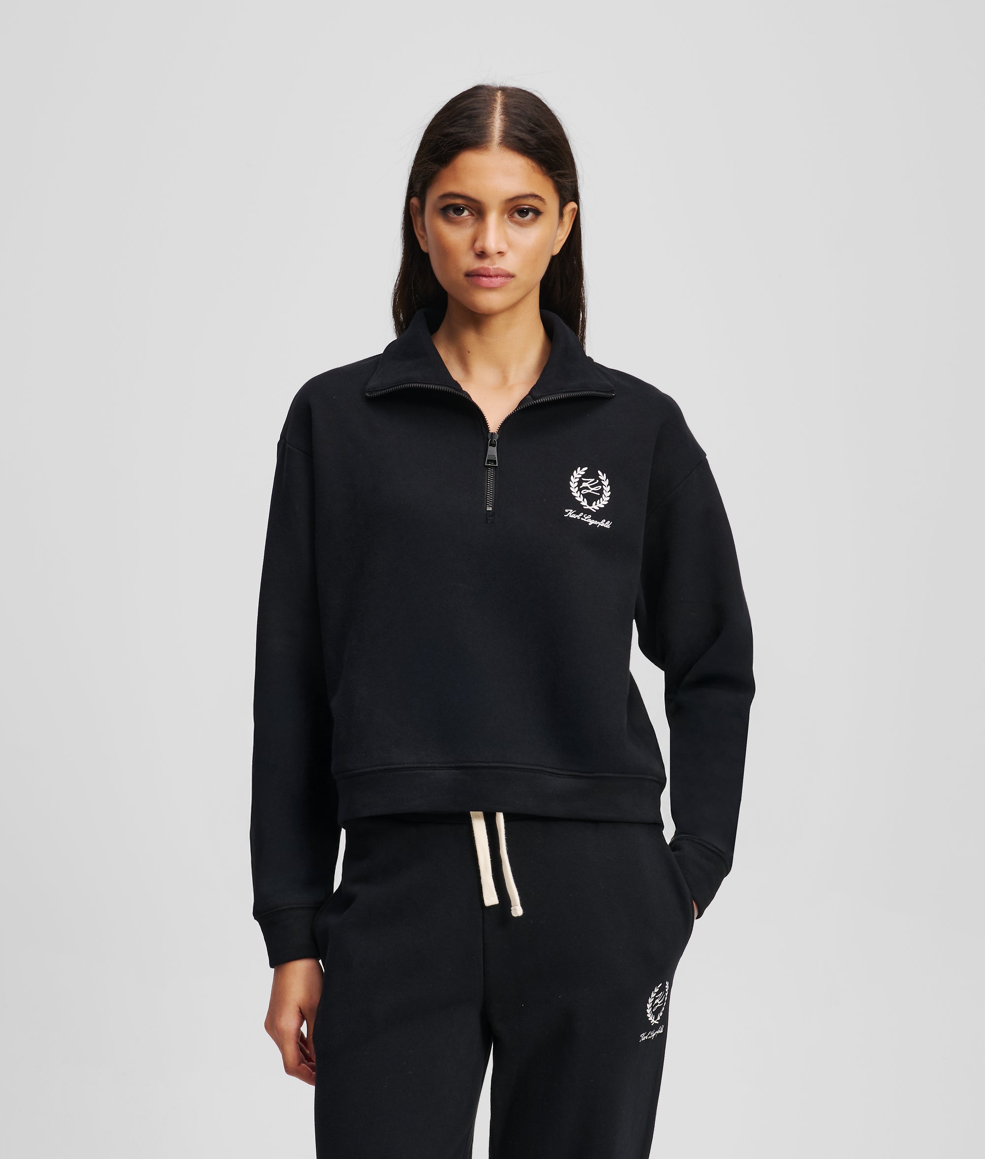 HOTEL KARL LOUNGEWEAR HALF-ZIP SWEATSHIRT