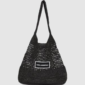 LOGO CROCHET BEACH BAG