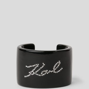 K/SIGNATURE RHINESTONES CUFF BRACELET
