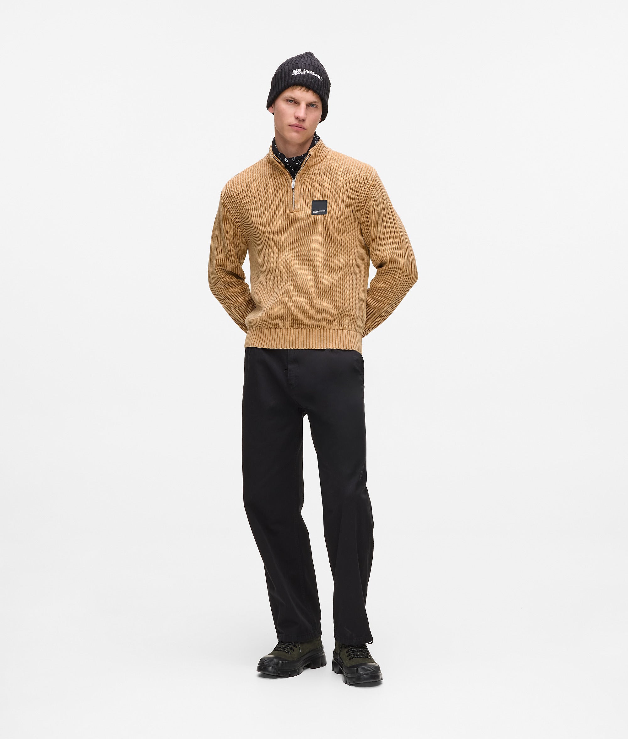Relaxed half-zip sweater - Image 4
