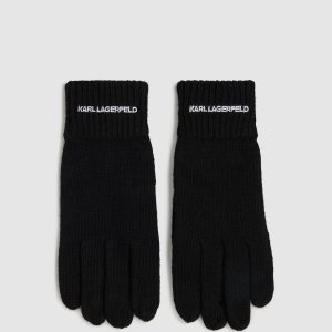 Logo knitted gloves