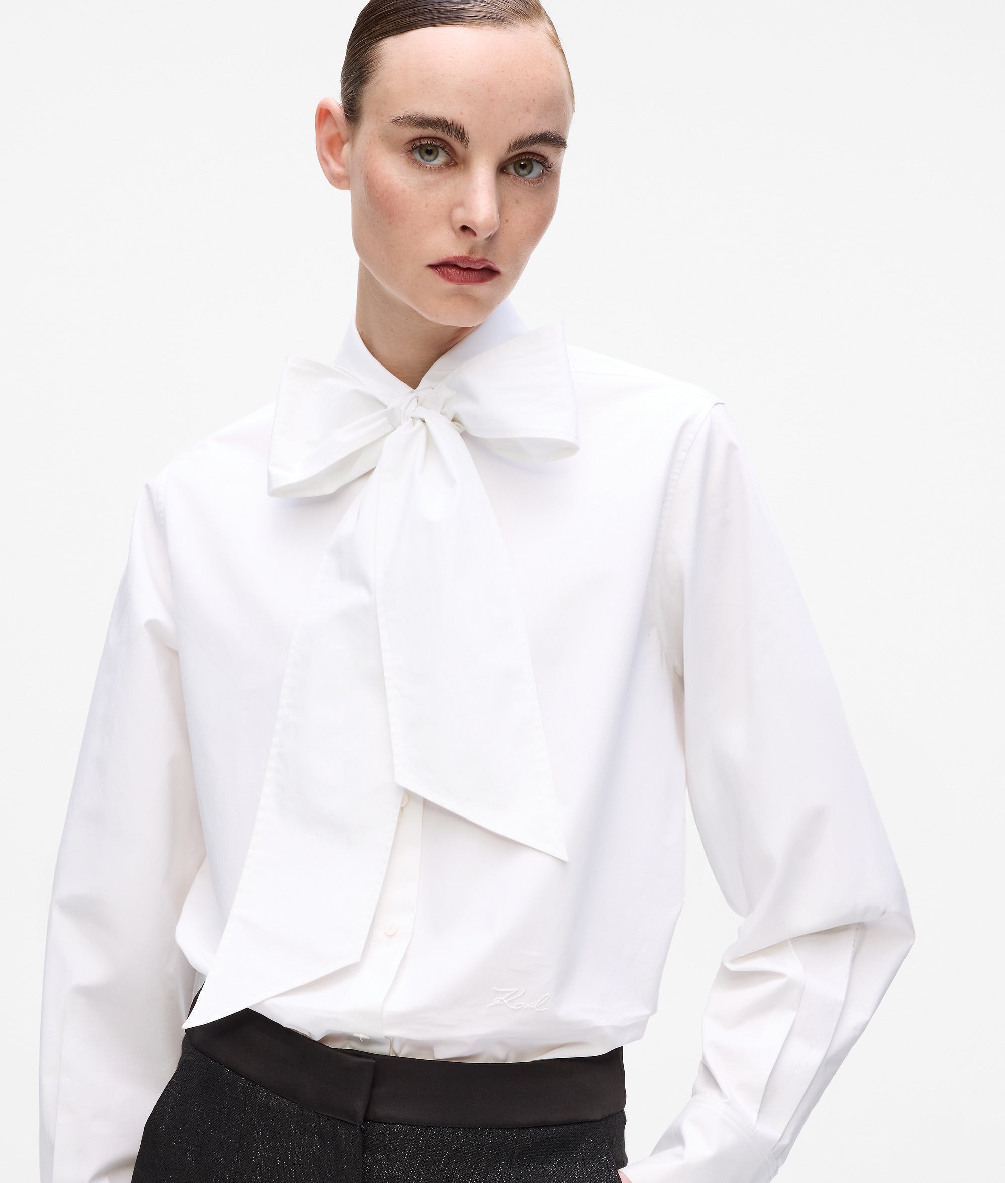 Karl DNA bow detail shirt