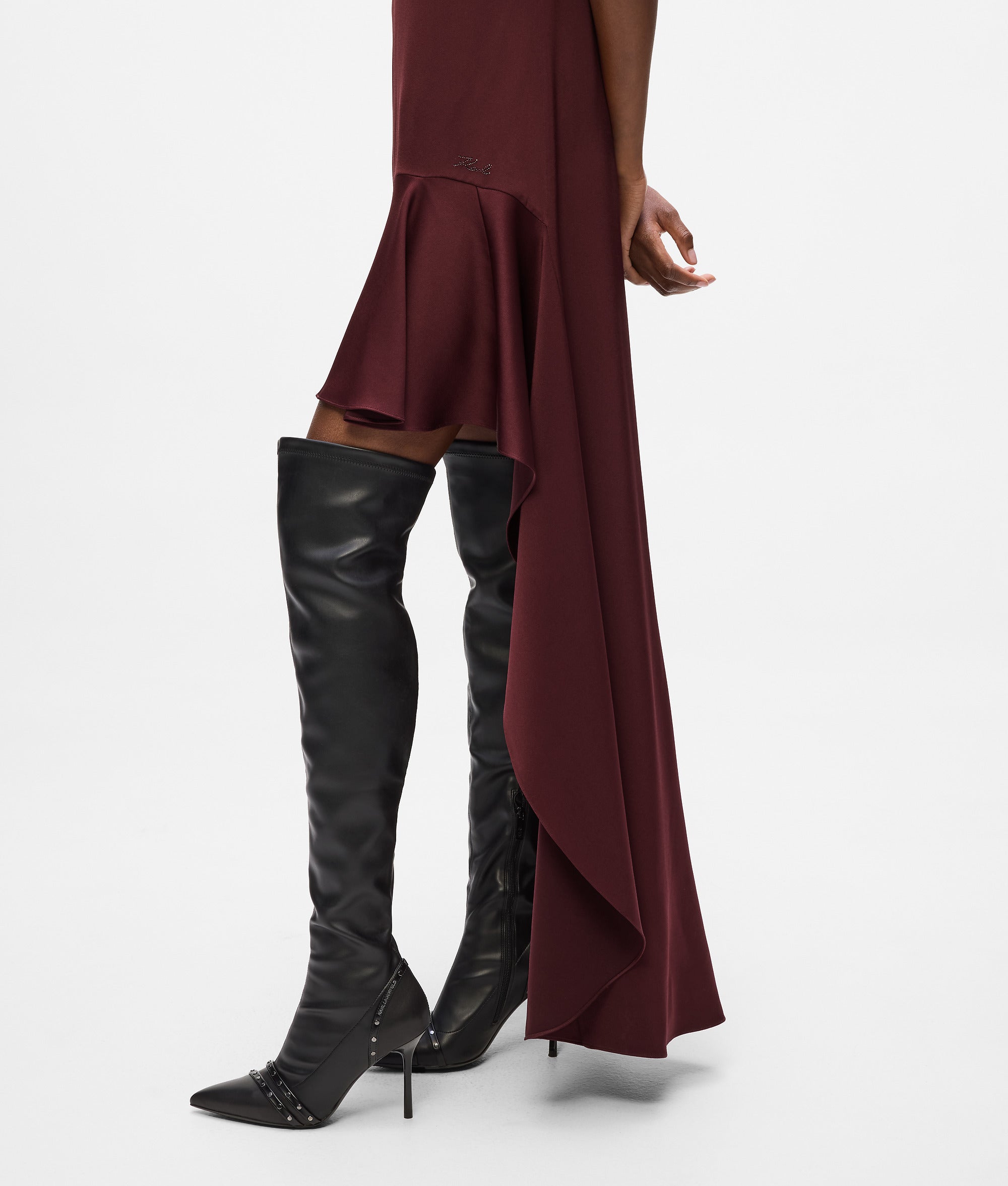 Satin open back dress - Image 2