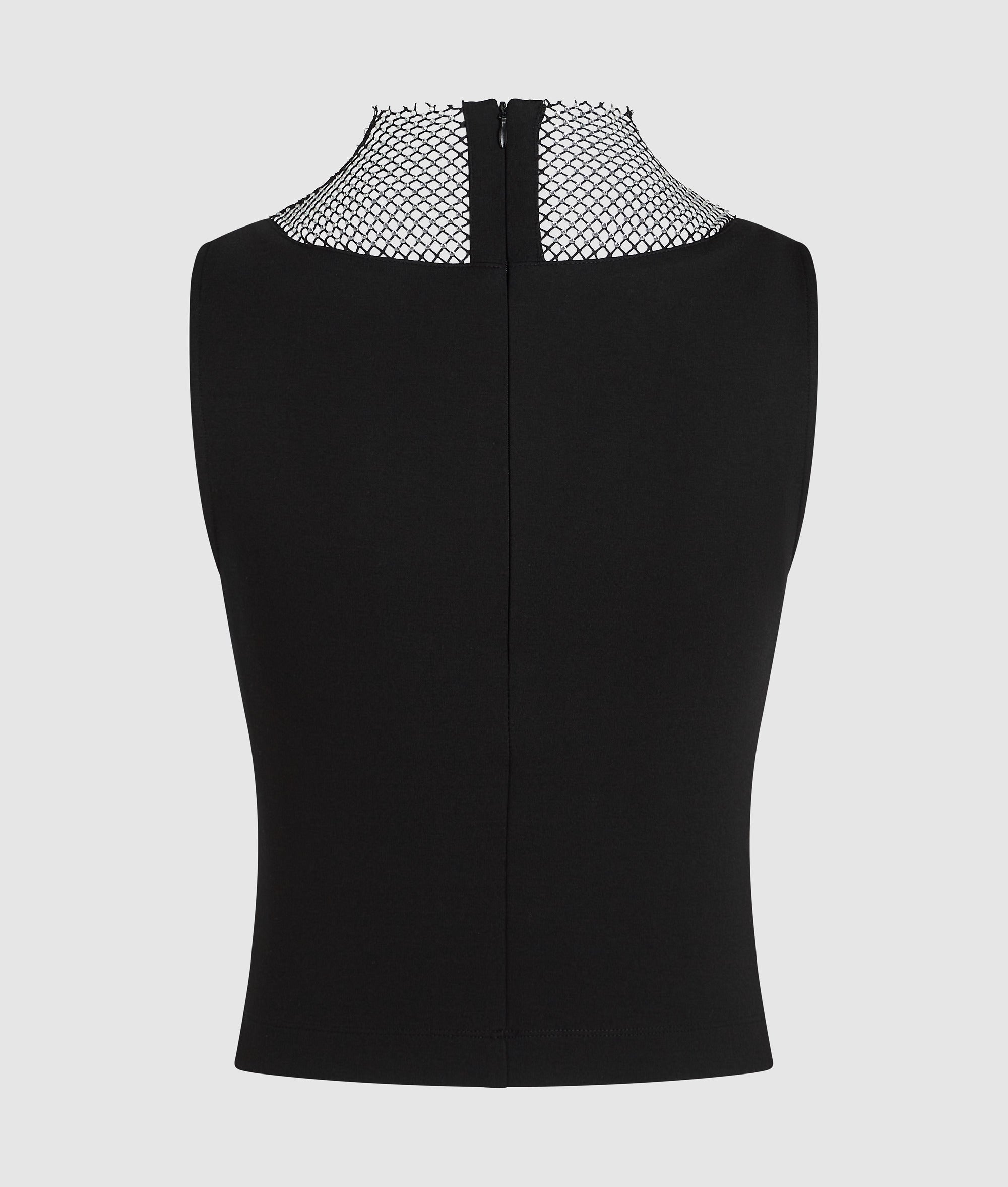V-neck rhinestone mesh top - Image 6
