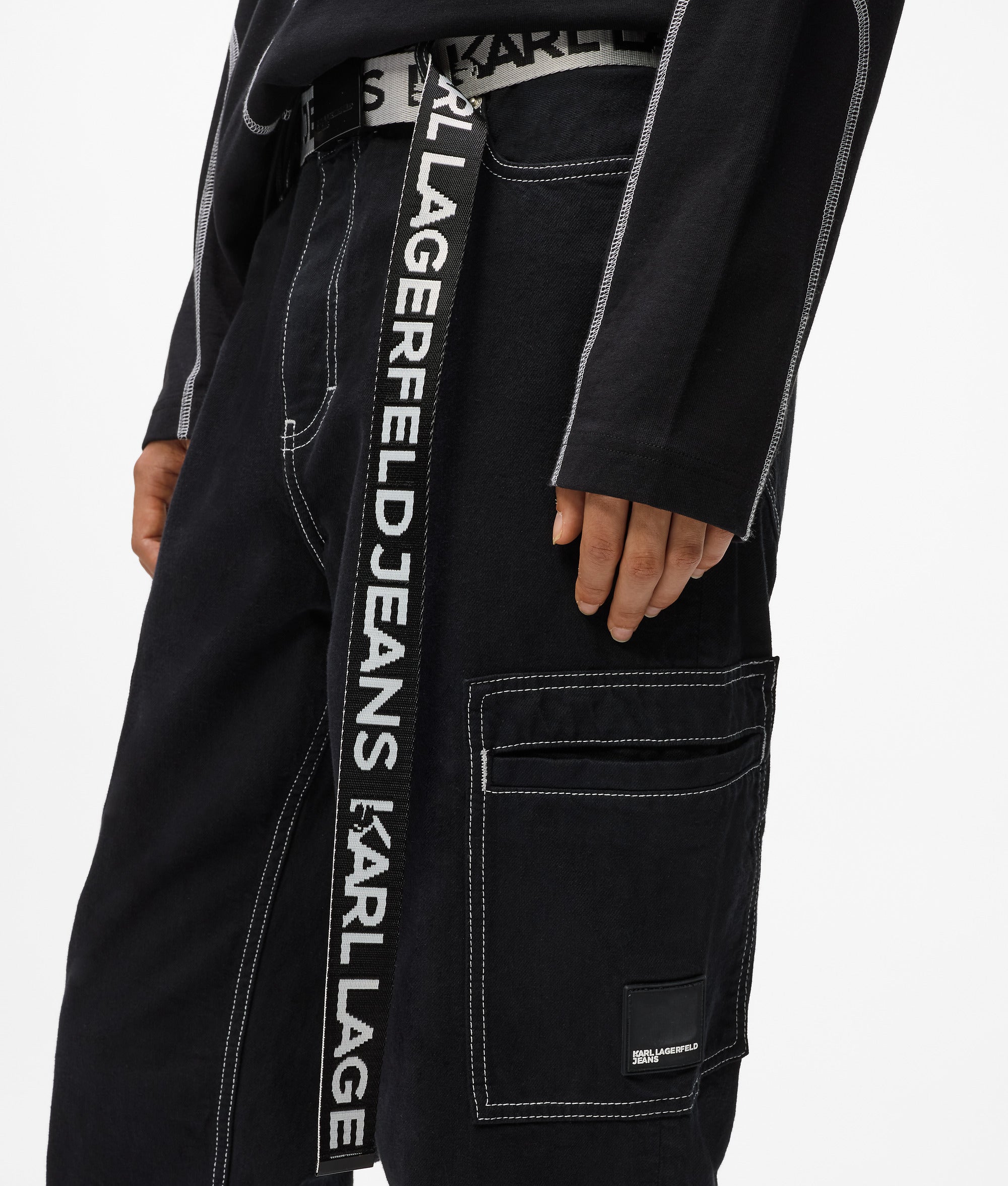 Contrast stitch cargo pants - Image 2