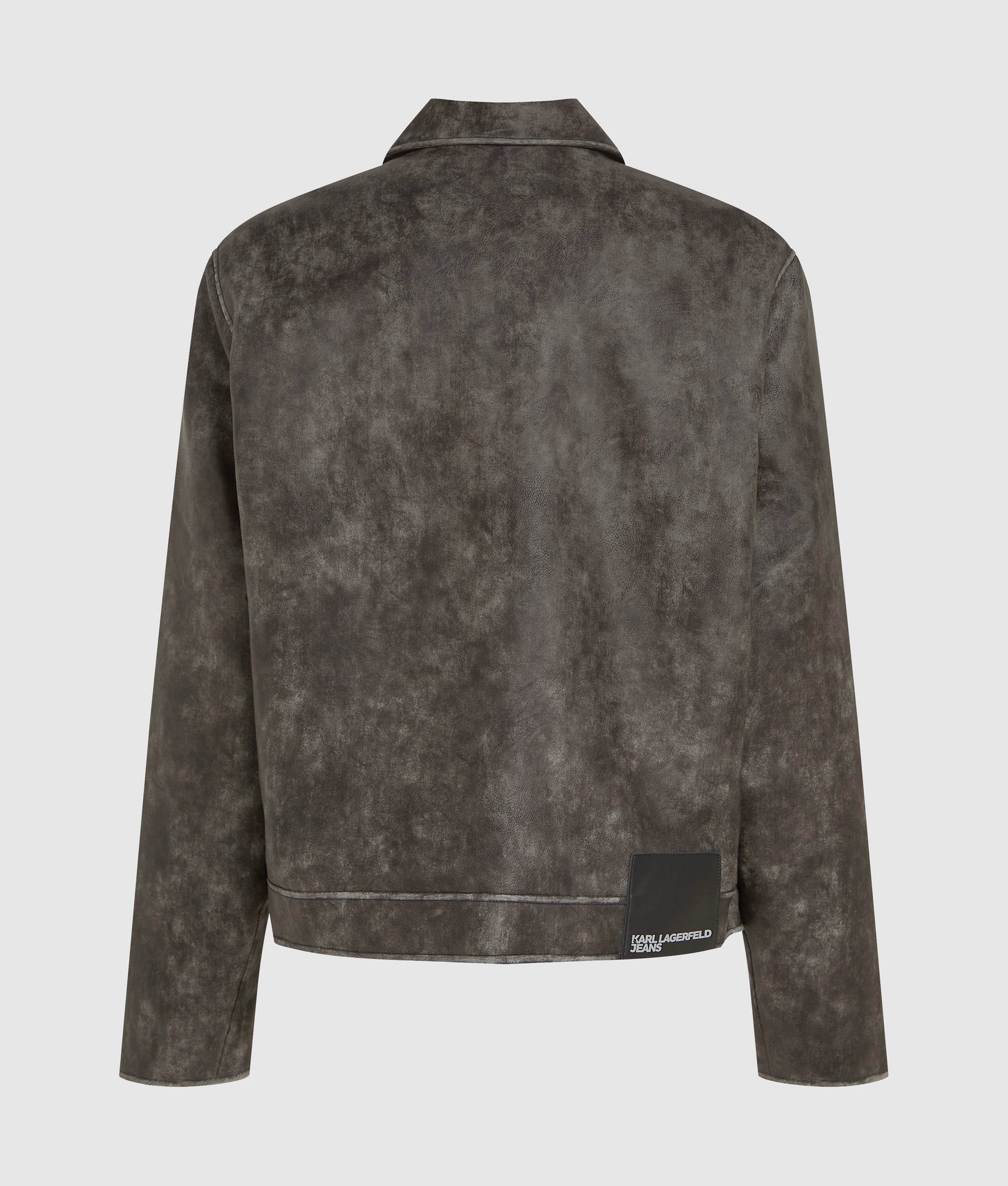Distressed faux leather jacket - Image 6