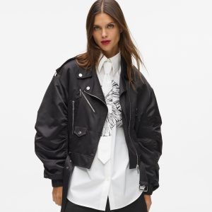 Satin bomber jacket