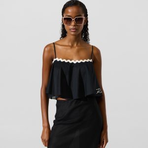 Scallop beach cropped top