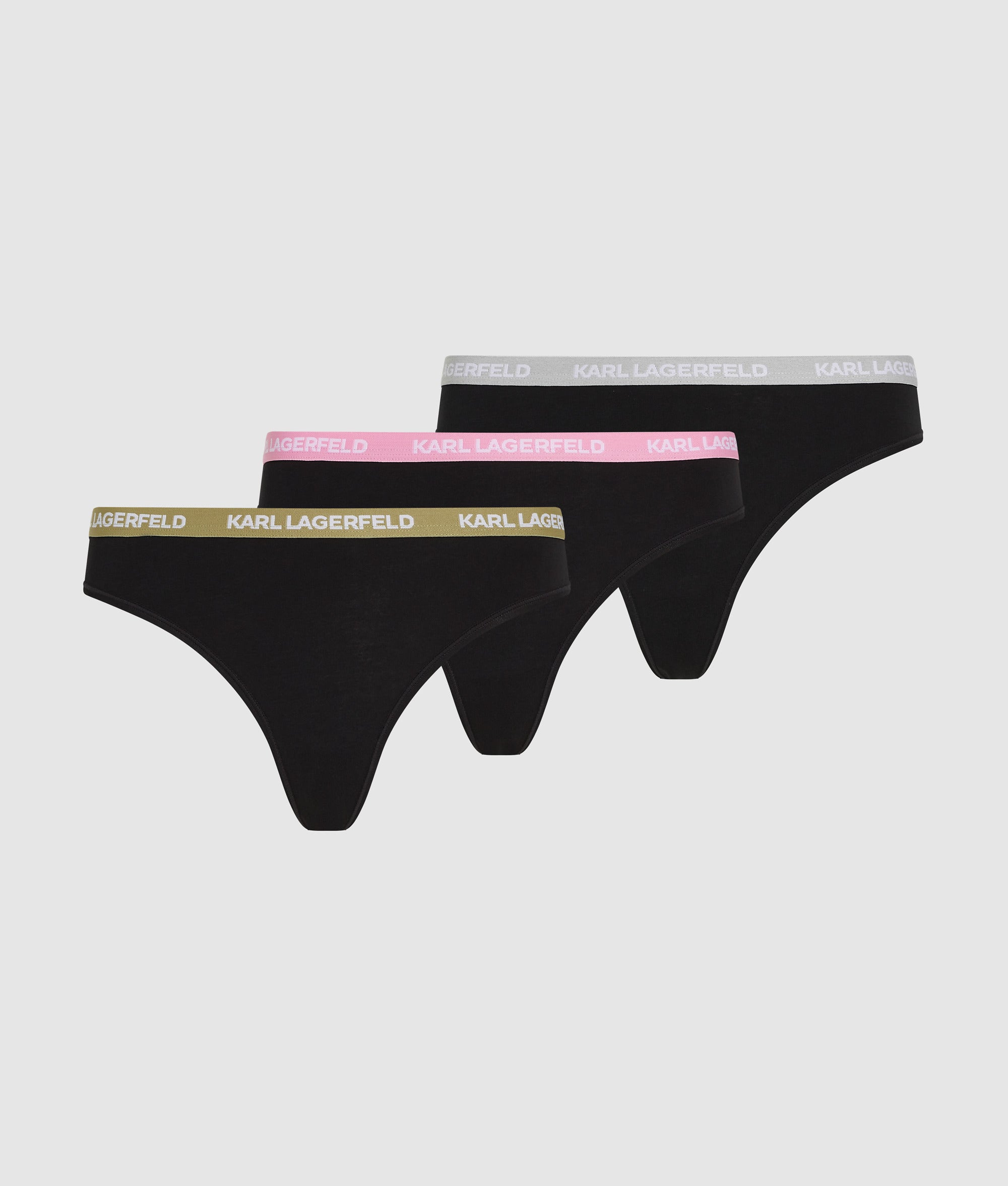 Multicolor waistband thong ?C 3 pack