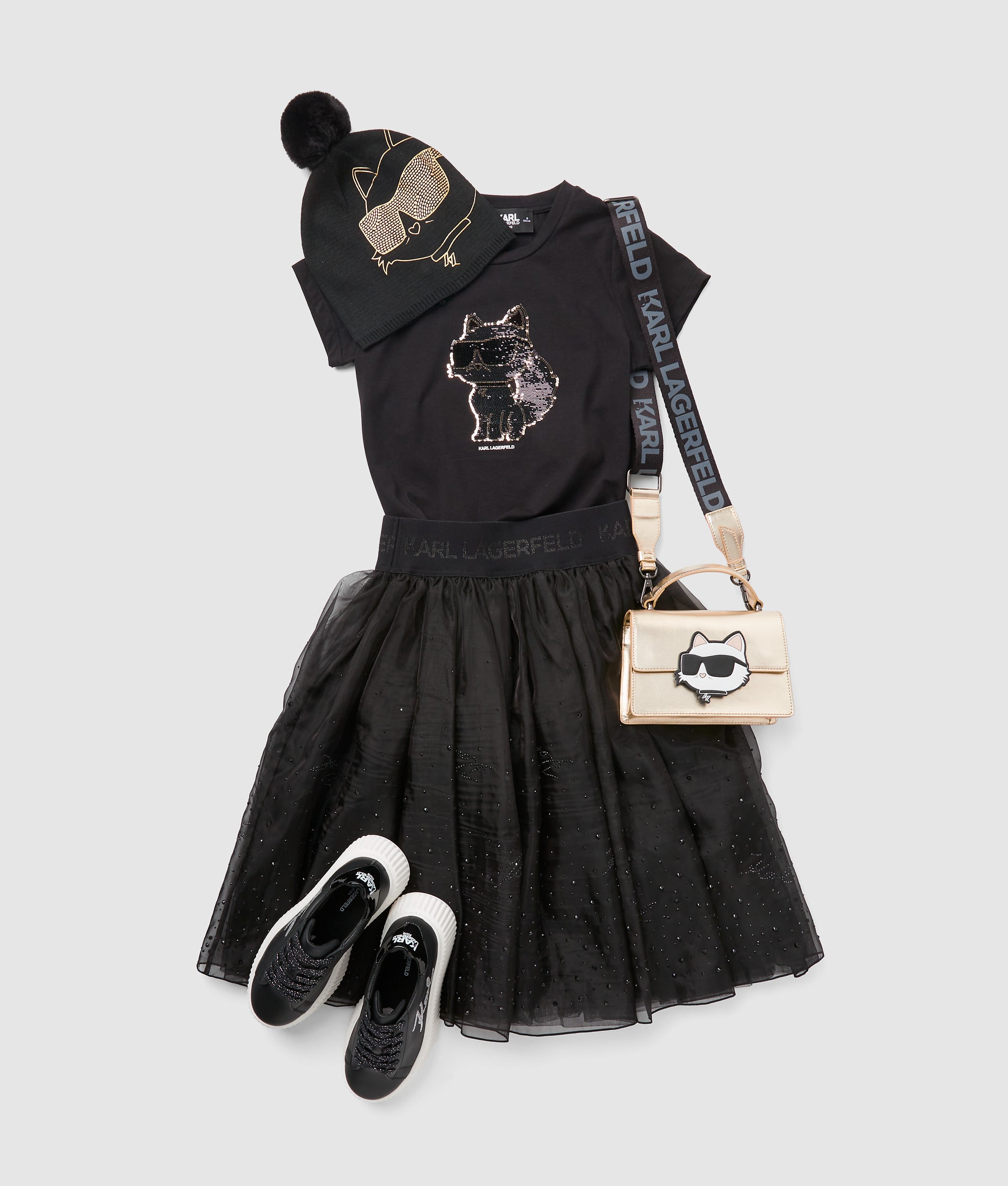 Girls sequin Ikon Choupette T-shirt - Image 2