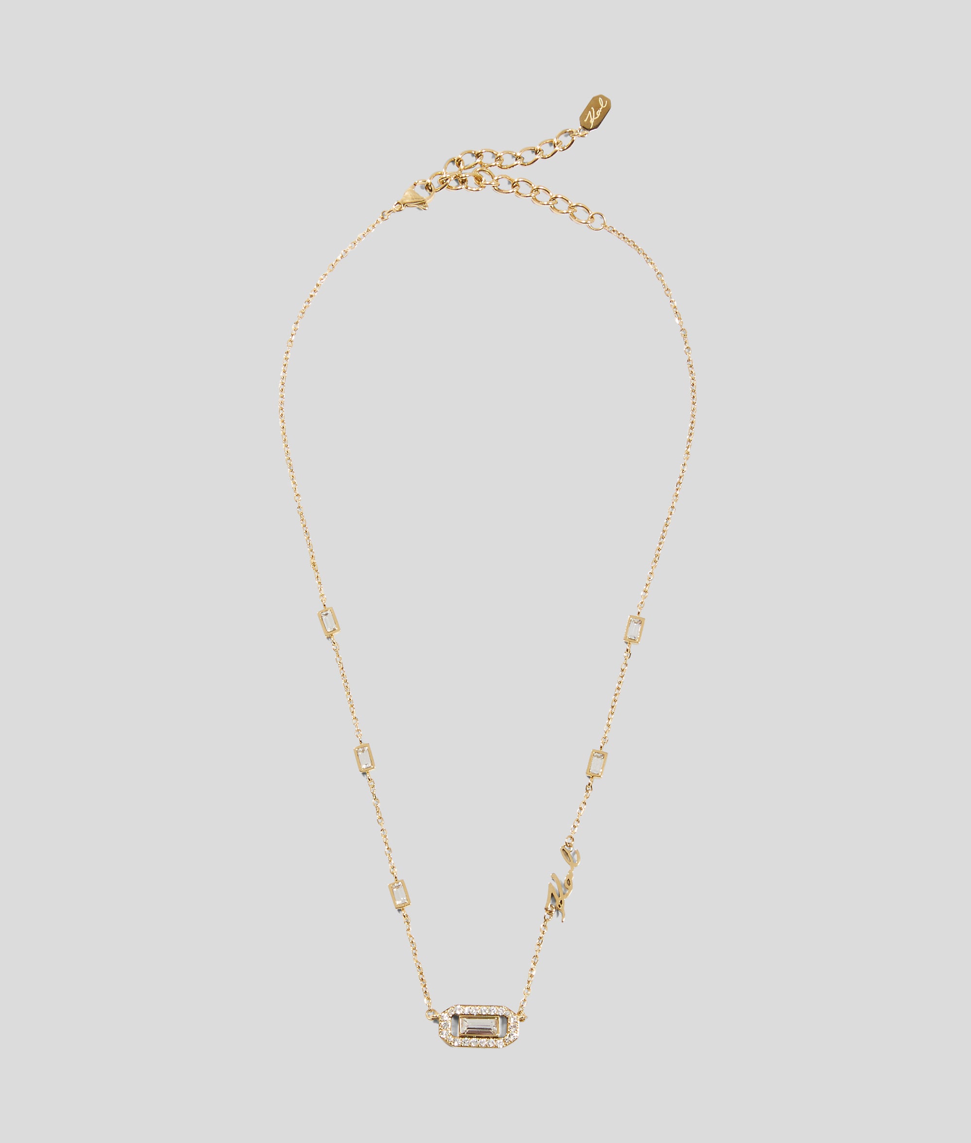 SIGNATURE CRYSTAL CHARM NECKLACE